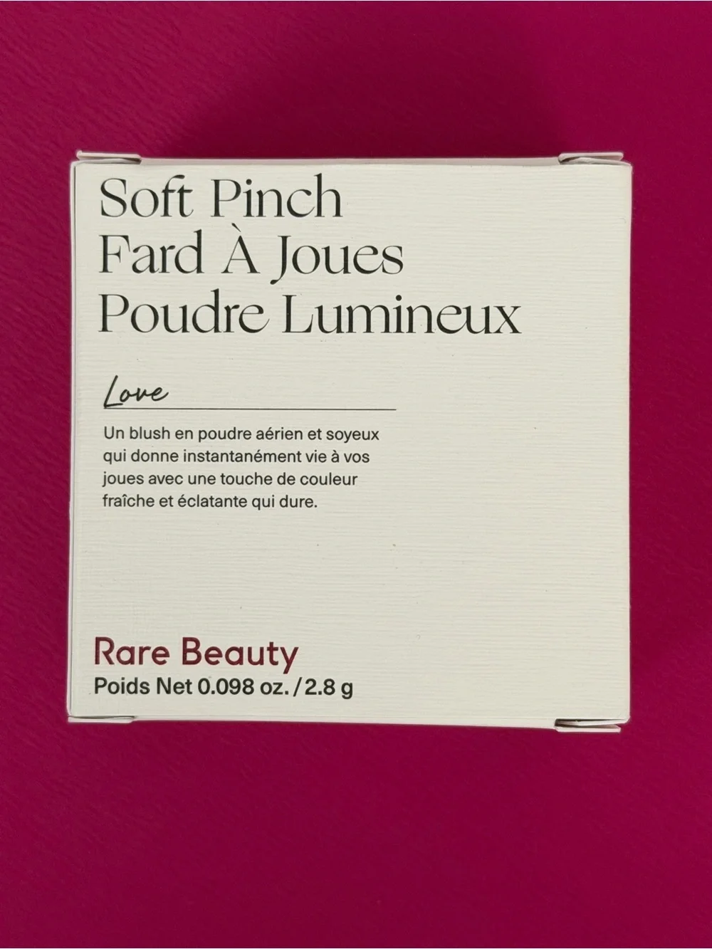 Rare Beauty Soft Pinch Luminous Powder Blush *Love* Full Size NIB